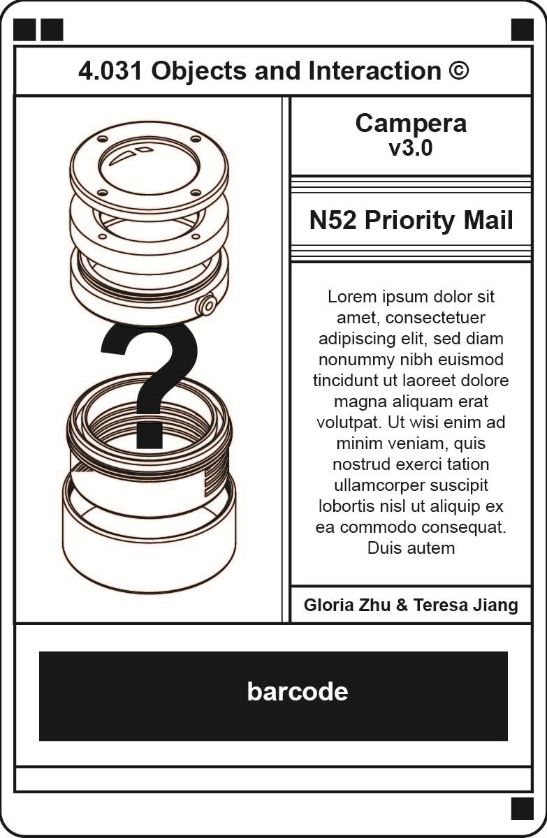 The Campera's mail-label packaging
