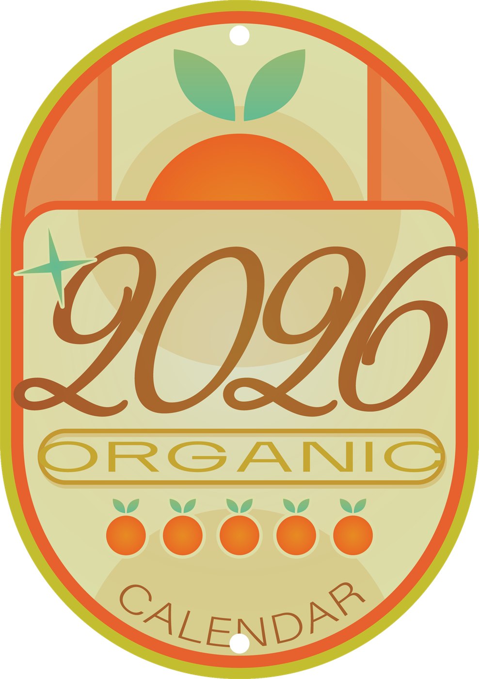 Fruit Sticker Calendar: 2026 Organic Calendar cover