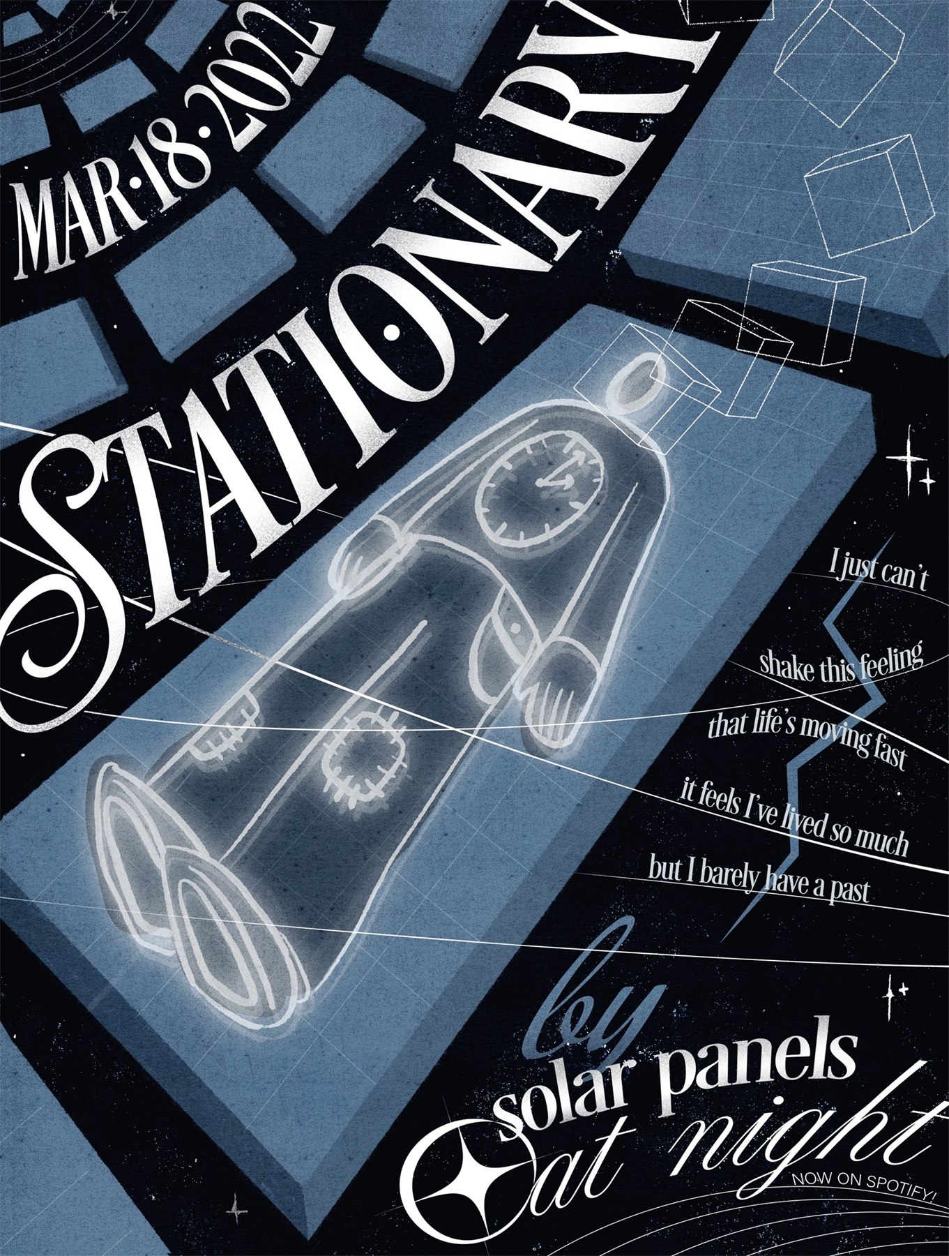 Stationary poster graphic