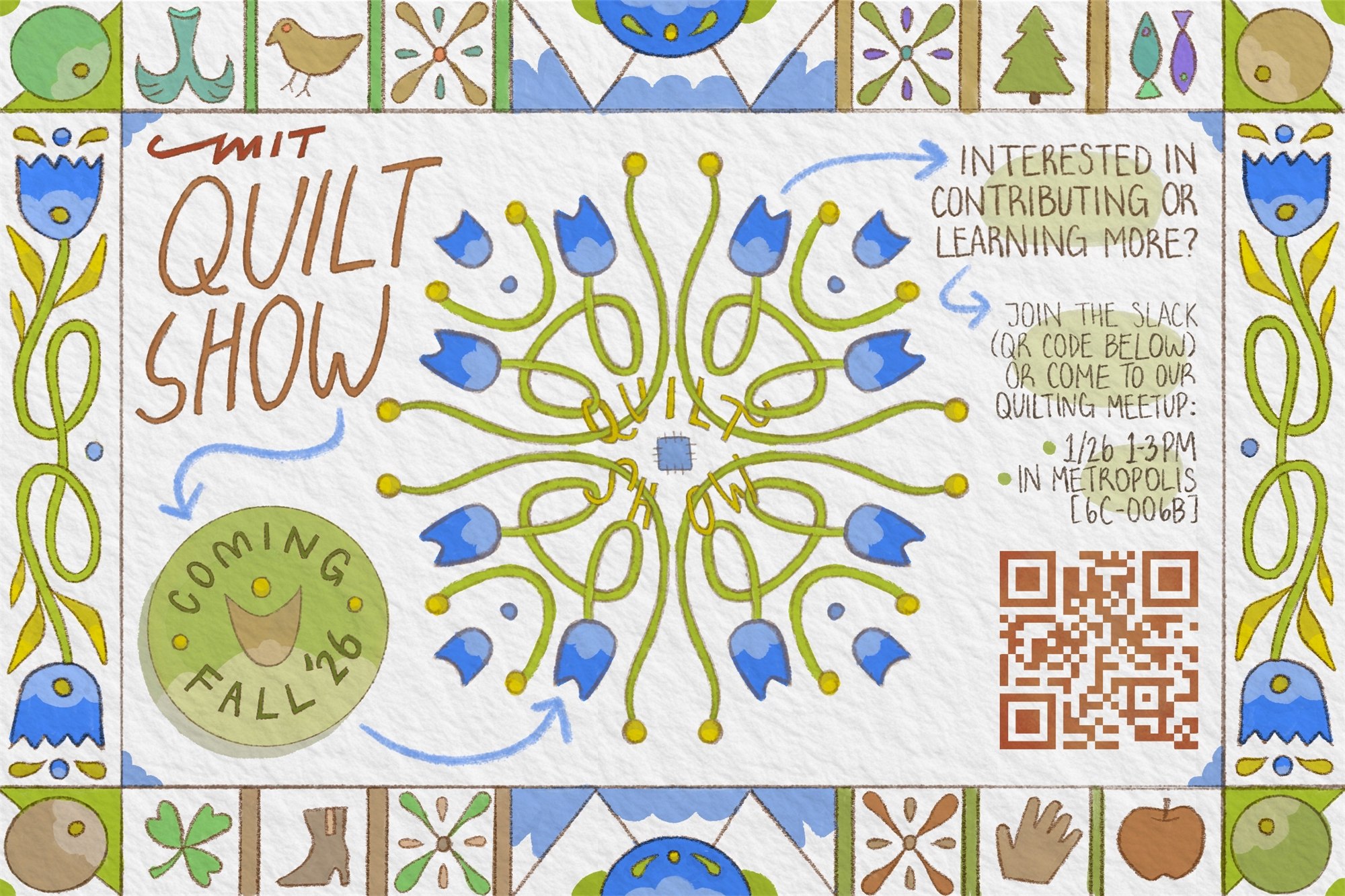 MIT Quilt Show poster, coming fall 2026